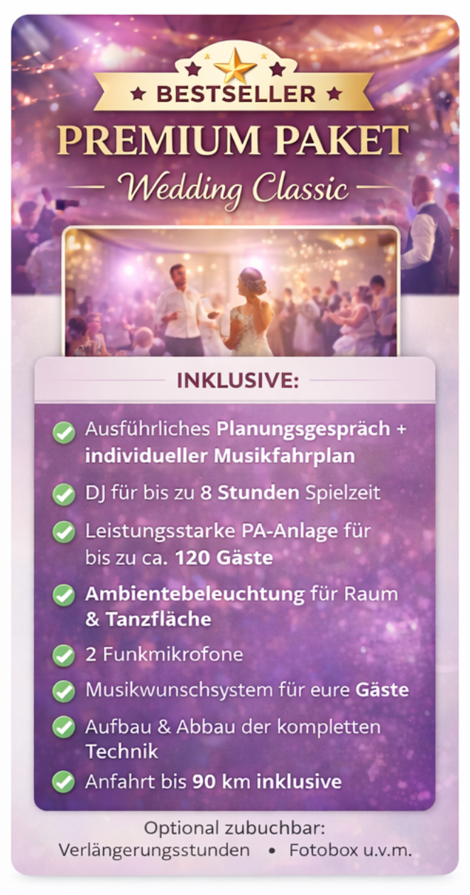 Buchungspaket Premium von DJ Tios
