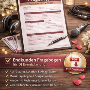 Endkundenfragebogen DJ Eventplanung (PDF Download) – strukturierter Ablaufplan für Hochzeiten & Events